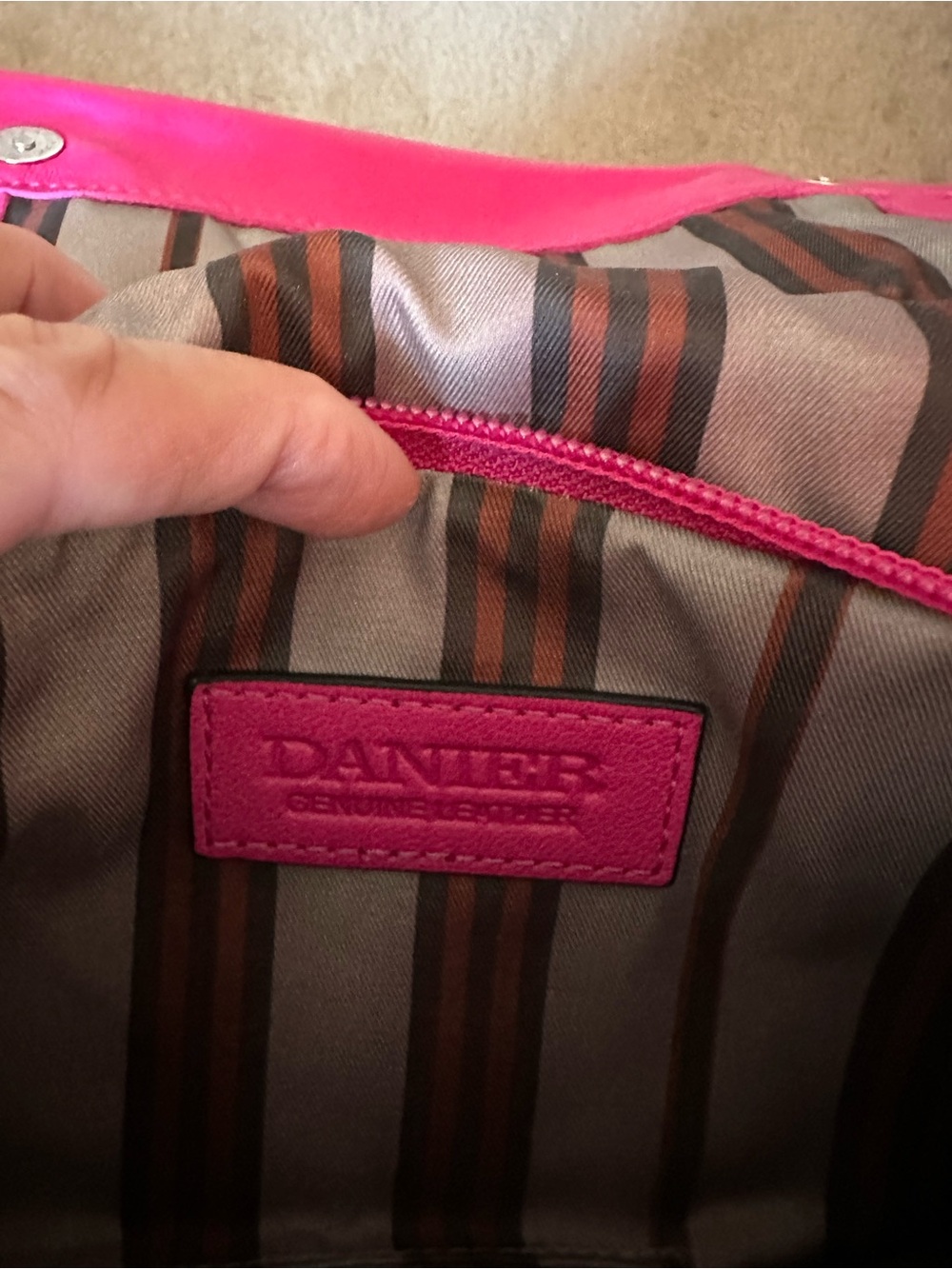 DANIER Leather multicolor ladies crossbody bag - Picture 4 of 7